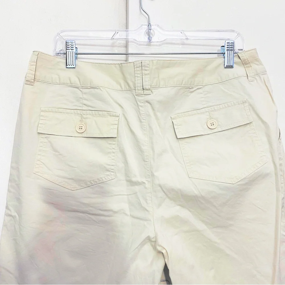 ST. JOHN’S BAY stretch lightweight woven cotton khaki zip fly shorts 14P
